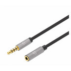 Cable Audio Estéreo Manhattan 356039 3.5mm Macho-Hembra 2M Aluminio