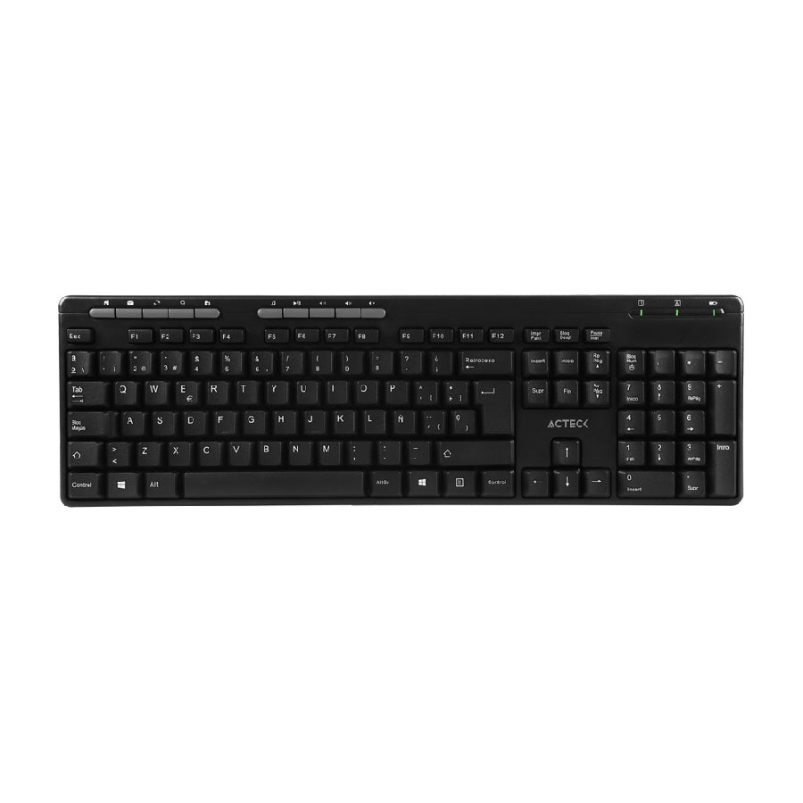 Teclado ACTECK AC-913973 Inalámbrico 104 Teclas - Receptor USB 2.4 GHz
