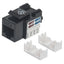 Keystone Jack INTELLINET Cat 6 - Impacto UTP, Compatible 110/KRONE, Negro