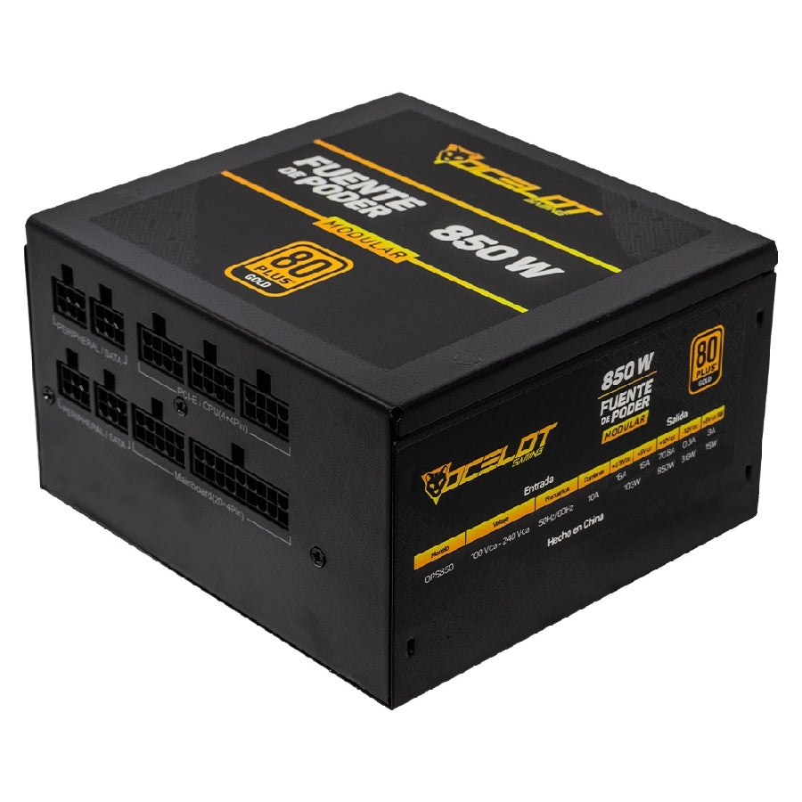 Fuente de Poder Ocelot Gaming OPS850 850W Modular 80 Plus Gold ATX