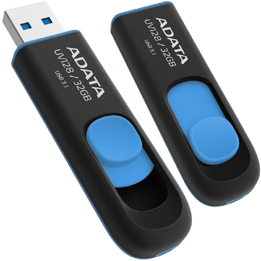 Memoria USB ADATA UV128 32GB - USB 3.2, 100MB/s, Negro Imagen secundaria del producto