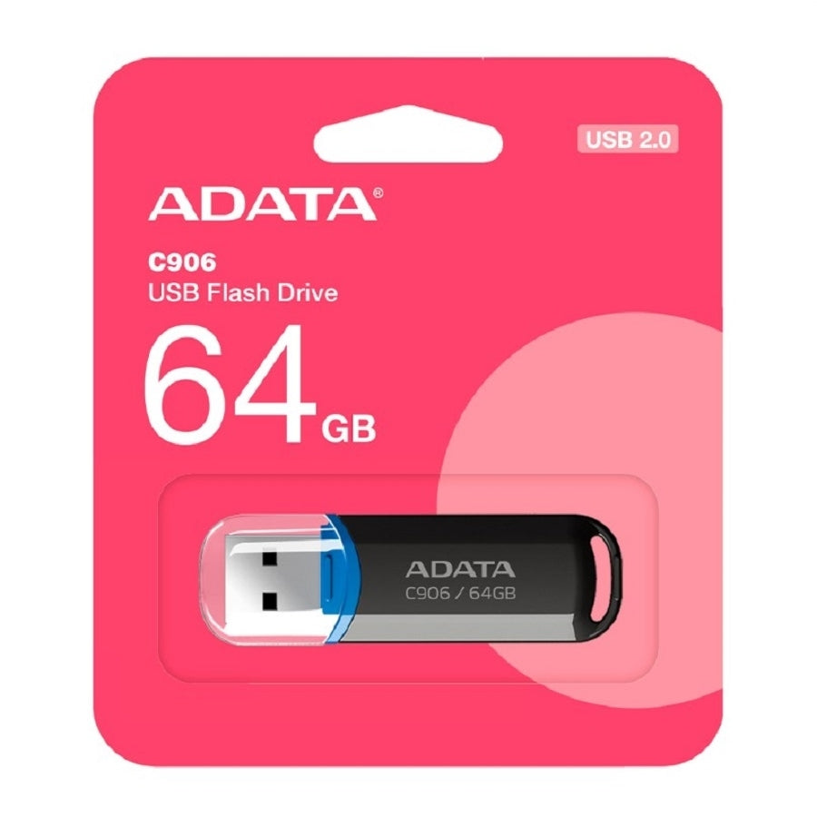Memoria USB ADATA 64GB C906 - USB 2.0 Highspeed, Negro