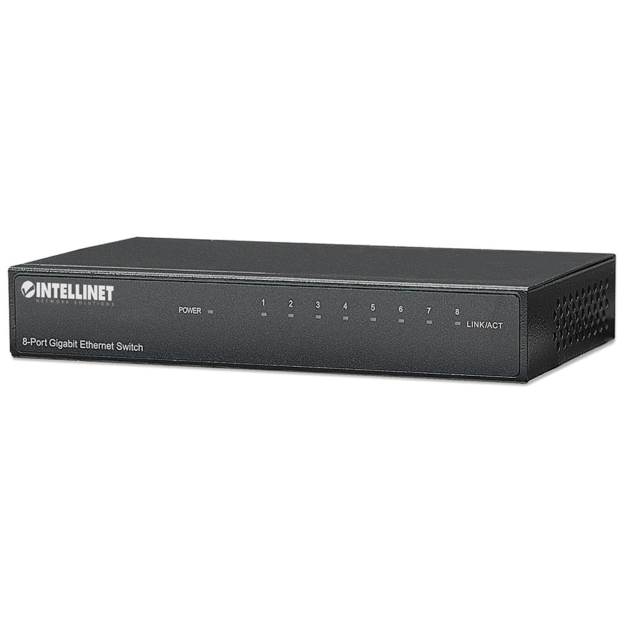 Switch Intellinet 530347 8 Puertos Gigabit Ethernet - Metal Profesional