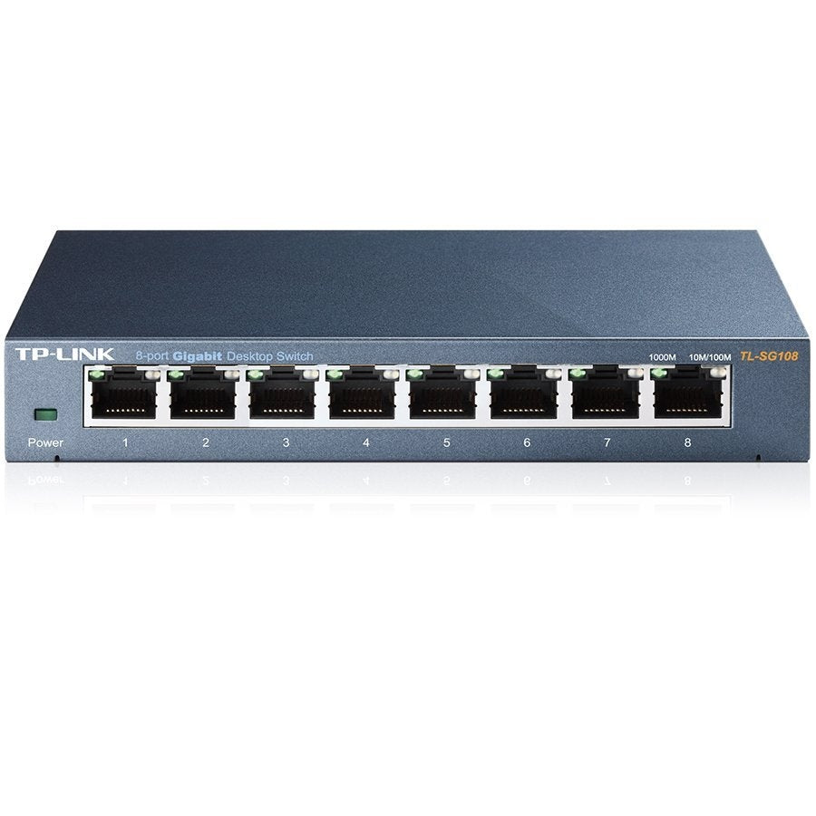 Switch TP-Link TL-SG108 8 Puertos Gigabit 10/100/1000Mbps - Escritorio