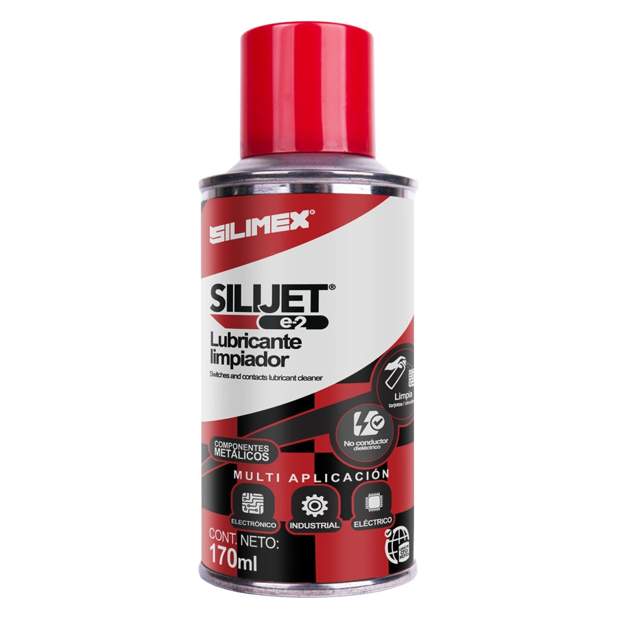 Aerosol Lubricante Silimex Sili Jet E-2 170ml - Limpiador Dieléctrico para Electrónica