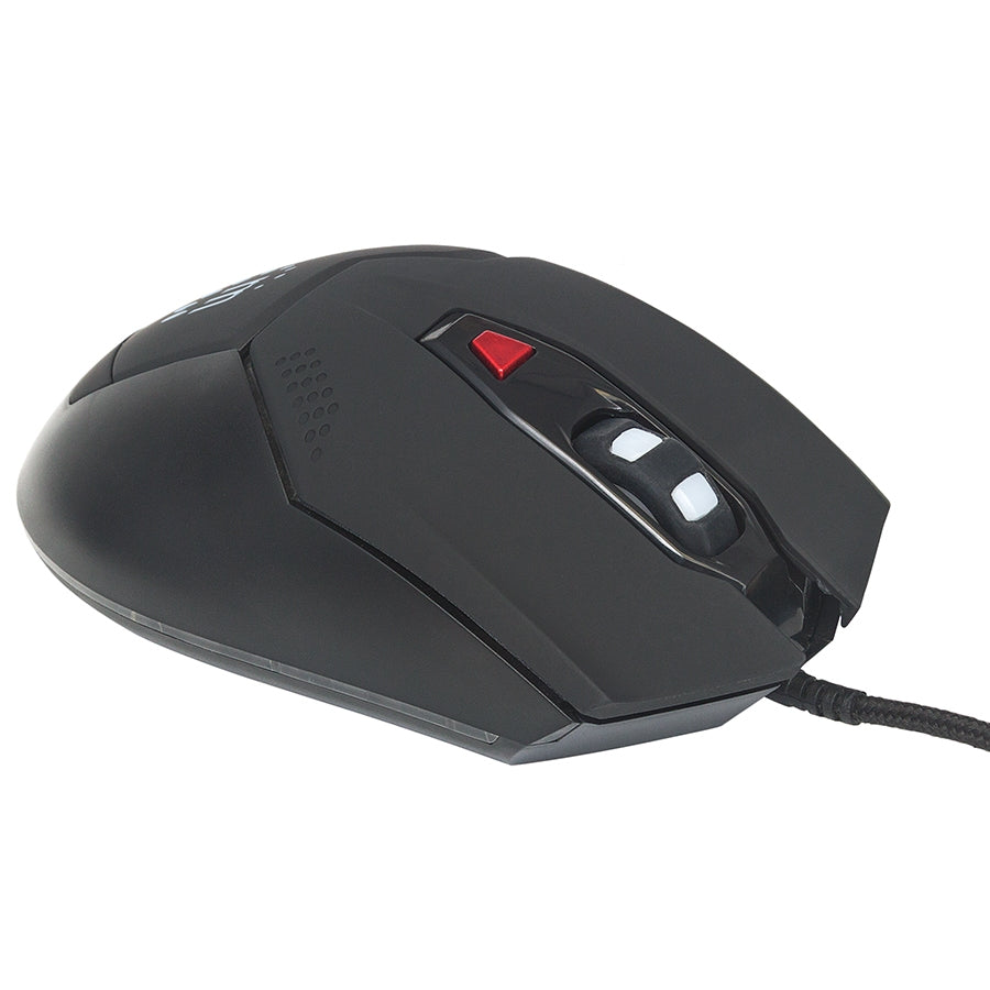 Mouse Óptico Gaming Manhattan 176071 - 6 Botones, 2400 DPI, Iluminado USB
