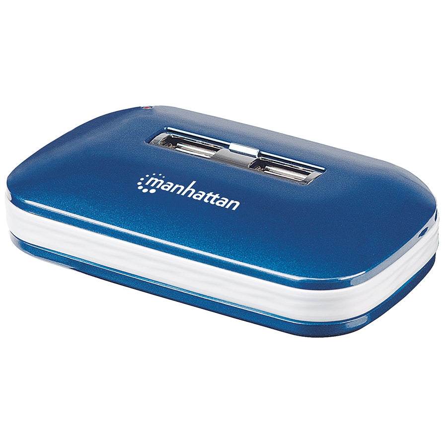 Hub USB Manhattan 161039 7 Puertos USB 2.0 - Alta velocidad 480 Mbps con fuente