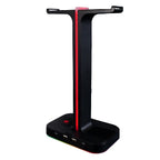 Base Gamer Balam Rush Atlas HR760 - Soporte Headset RGB USB Negro