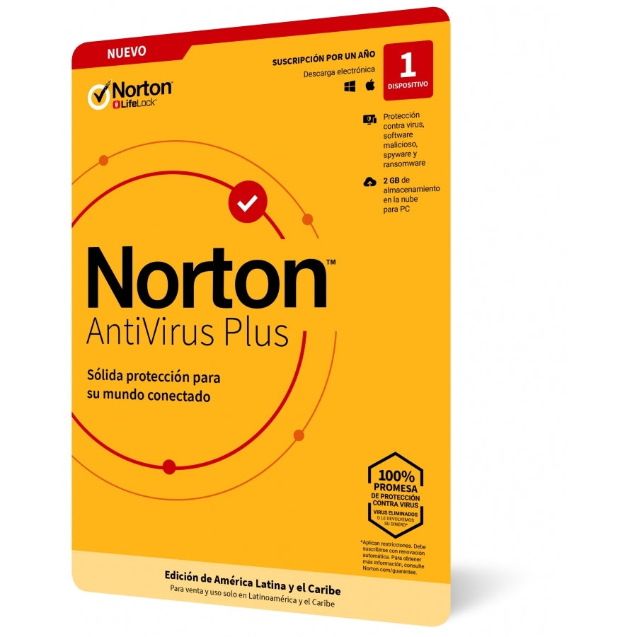 Antivirus Norton Plus 1 Dispositivo 1 Año - Protección PC, Mac y Móvil