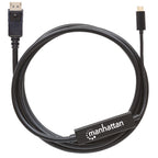 Cable USB-C a DisplayPort Manhattan 152464 - 2.0M 4K60Hz Negro