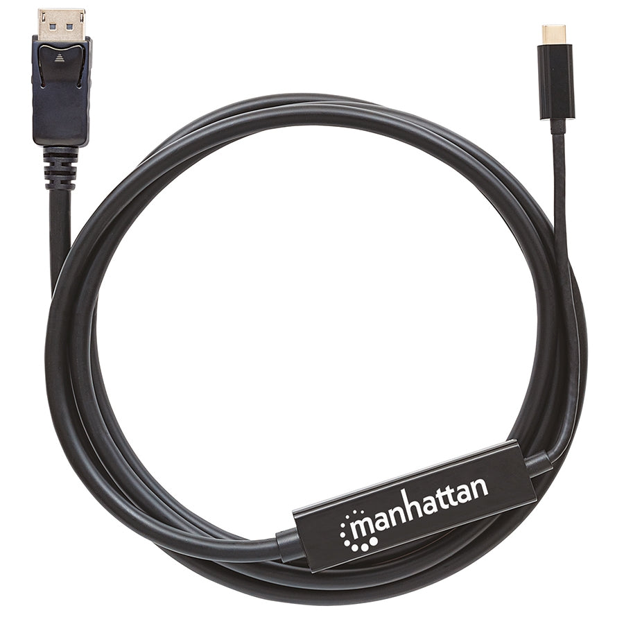 Cable USB-C a DisplayPort Manhattan 152464 - 2.0M 4K60Hz Negro