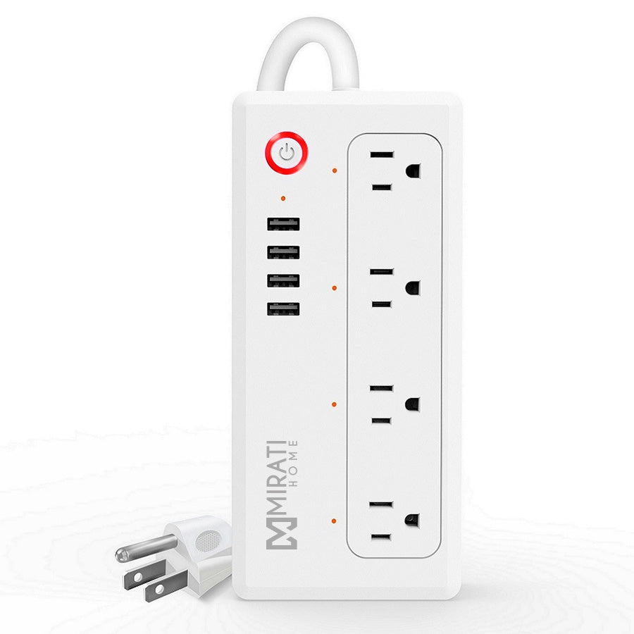Multicontacto Inteligente MIRATI MCUS1 - 4 Sockets, 4 USB, WiFi 2.4GHz