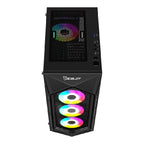 Gabinete Ocelot Gaming Polygon-E5 Mid Tower - Cristal Templado, 4 Ventiladores