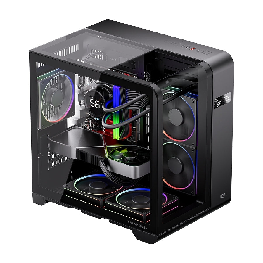 Gabinete Gamer Balam Rush Tank Expert Curve 6400 - Mini Torre MATX, 3 Ventiladores ARGB Imagen secundaria del producto