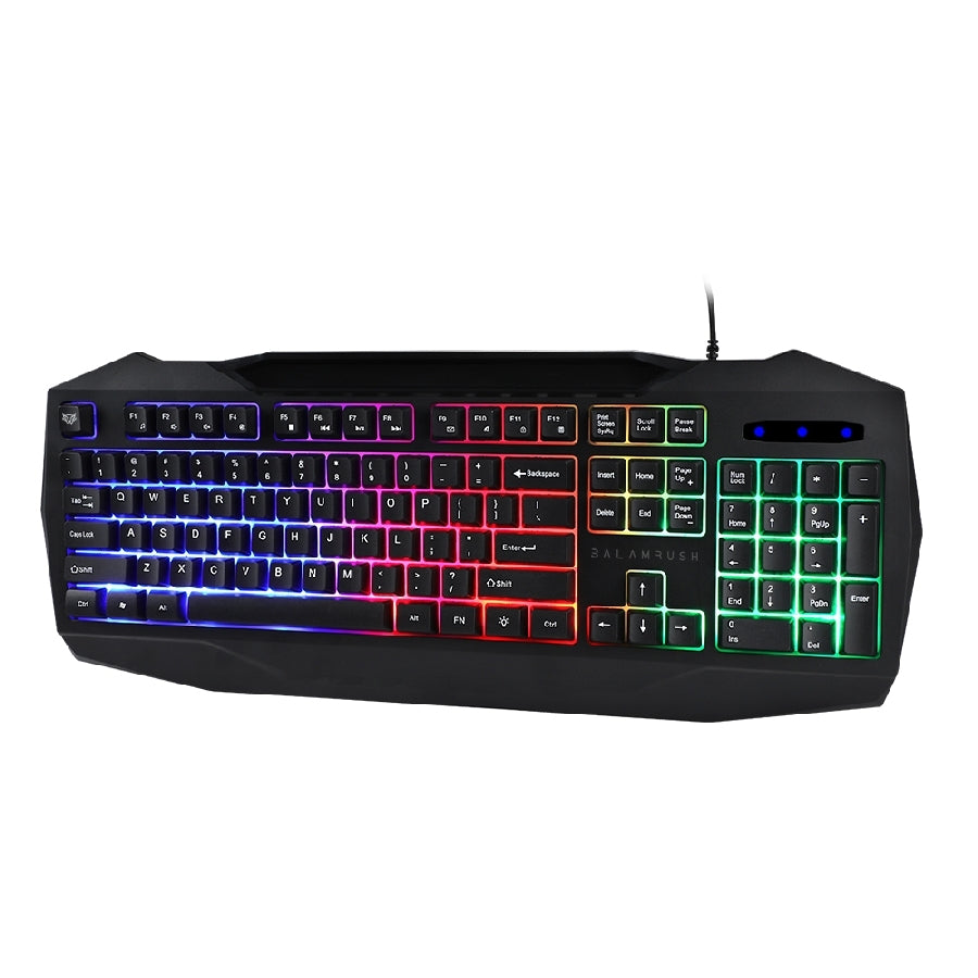 Kit Teclado y Mouse Balam Rush BR-936293 - Iluminación RGB, 3200 DPI, Alámbrico