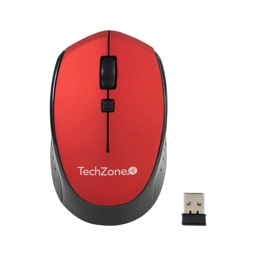 Mouse Tech Zone TZ19MOU01-INAR Óptico USB Nano - 1600 DPI, Rojo Imagen principal del producto
