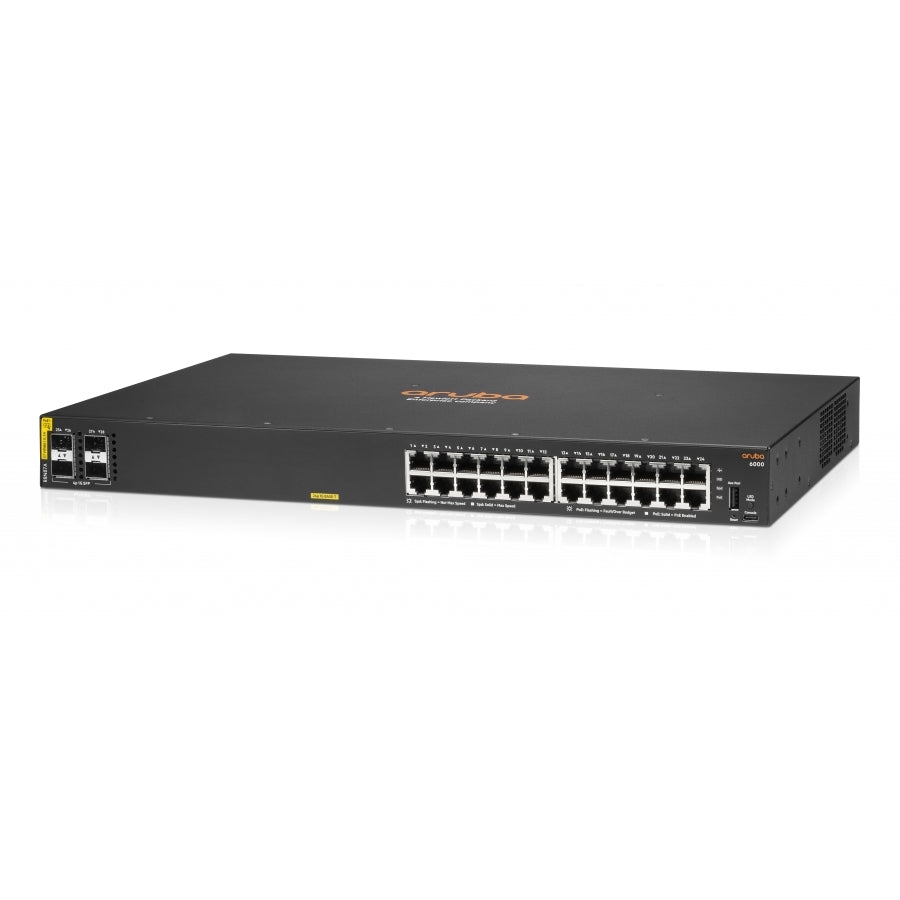 Switch HPE Aruba 6000 24 Puertos Gigabit POE+ 370W - Administrable Capa 2
