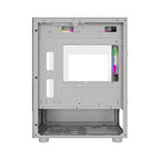 Gabinete Ocelot Gaming Glass EW7 Mini Tower - Cristal Templado, 3 Ventiladores, Blanco