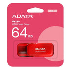 Memoria USB ADATA UV240 64GB USB 2.0 - Rojo, Portátil y Confiable