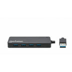 Hub USB Manhattan 168403 - 7 Puertos USB-A, 5 Gbps, Alimentado por Bus