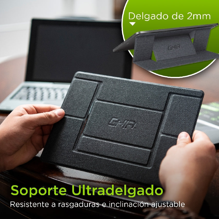 Base Ajustable Ghia GAC-225 para Laptop hasta 15.6" - Práctica y Delgada