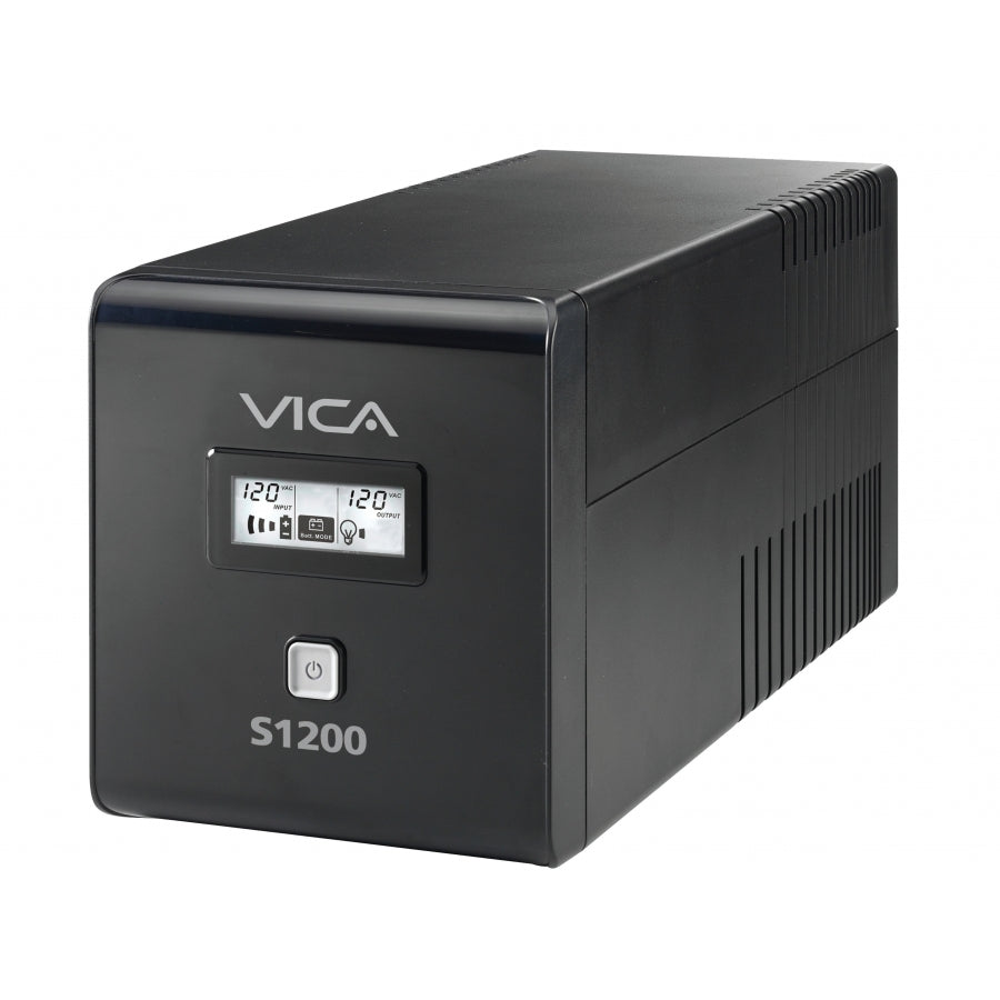 No Break UPS VICA S1200 1200VA 600W - 10 Tomas LCD Protector Telefónico Imagen principal del producto