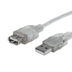 Cable USB Manhattan 340496 Extensión 3.0M - USB 2.0 Alta Velocidad