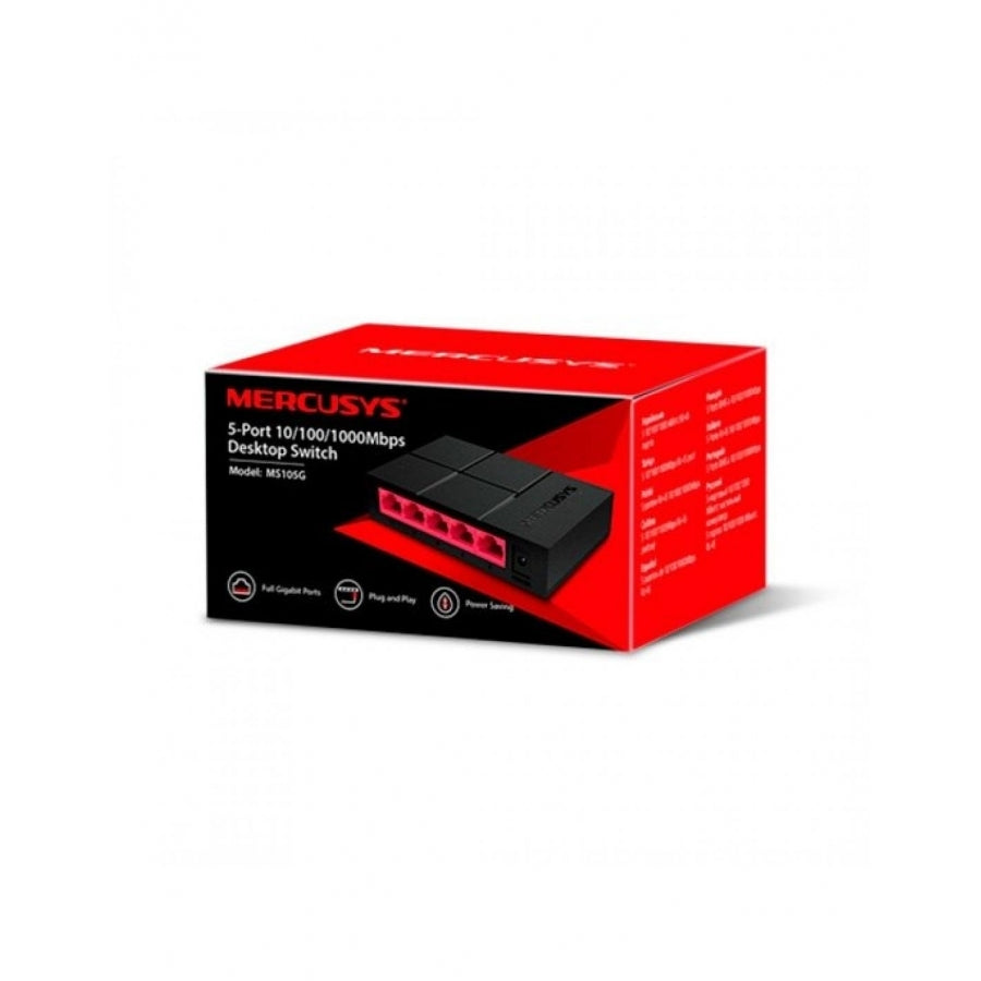 Switch TP Link MS105G 5 Puertos Gigabit 10/100/1000 Mbps - Escritorio