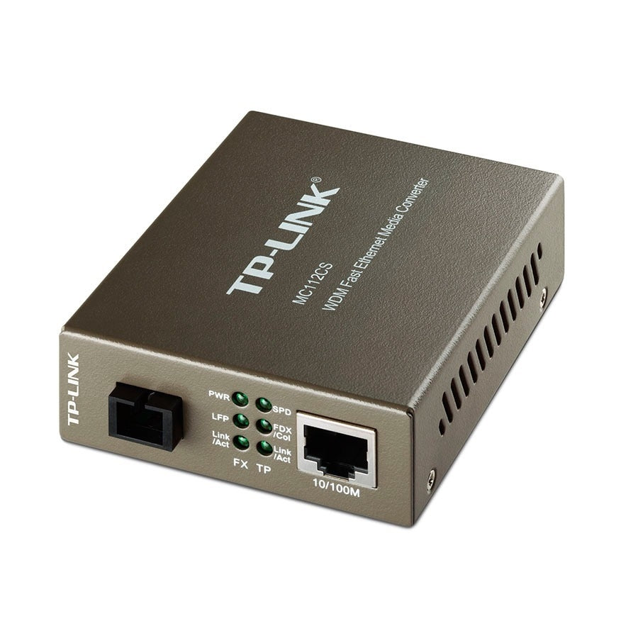 Convertidor de Medios TP-Link MC112CS - Fibra SC a RJ45 10/100Mbps WDM