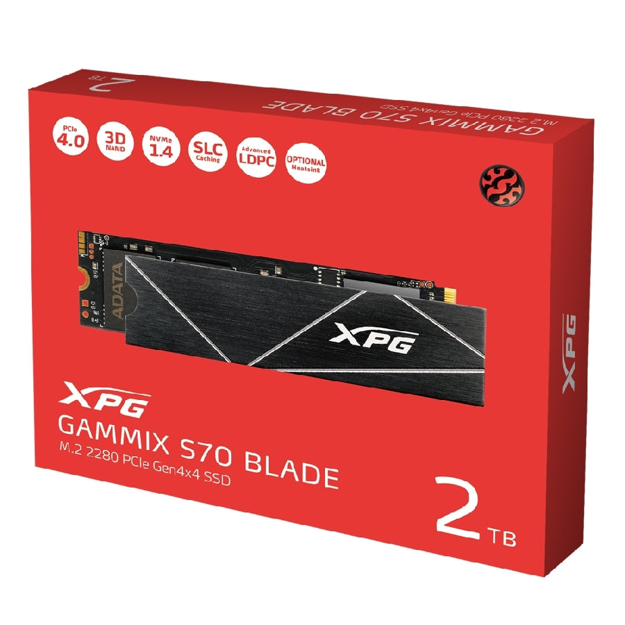 SSD ADATA XPG Gammix S70 Blade 2TB M.2 NVMe PCIe Gen4 - 7400 MB/s
