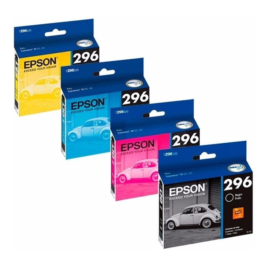 Cartucho Epson 296 Amarillo - Compatible XP-231 y XP-431, 250 páginas