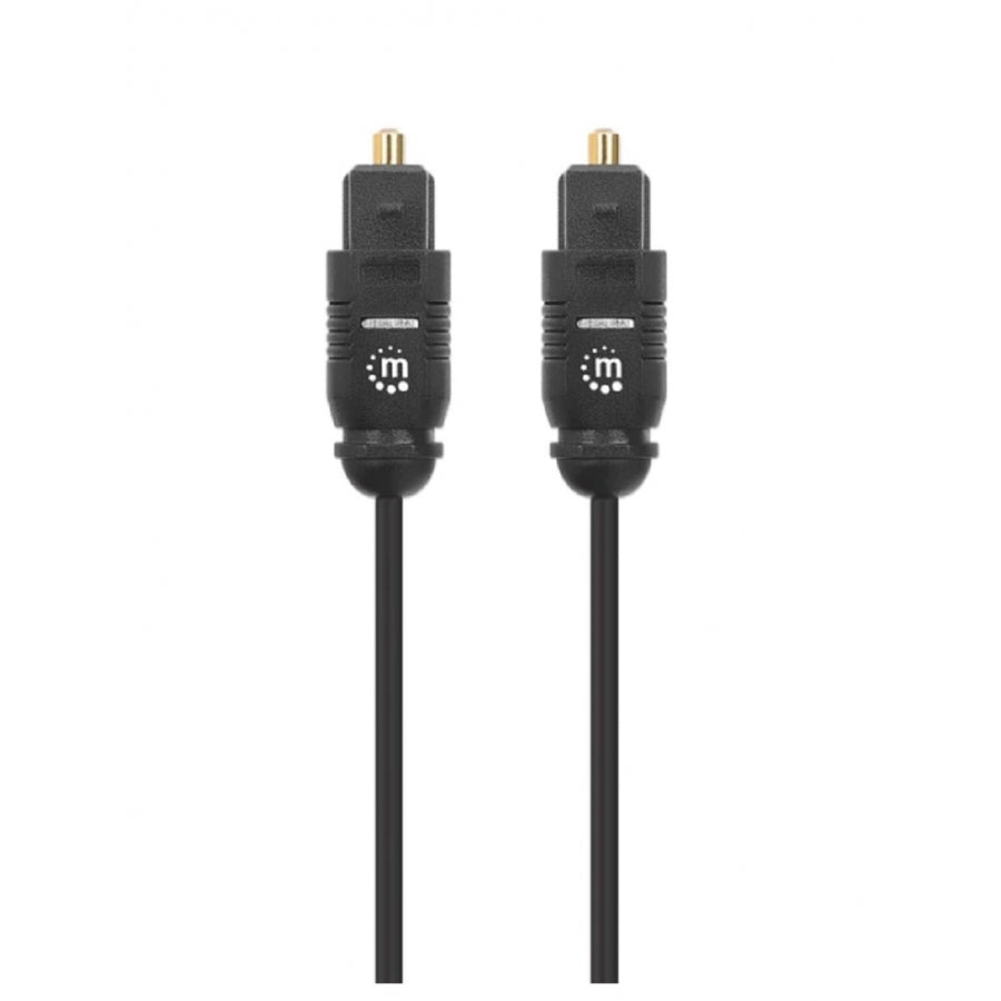Cable Óptico Toslink Manhattan 356077 - 2m, Contactos Dorados, S/PDIF