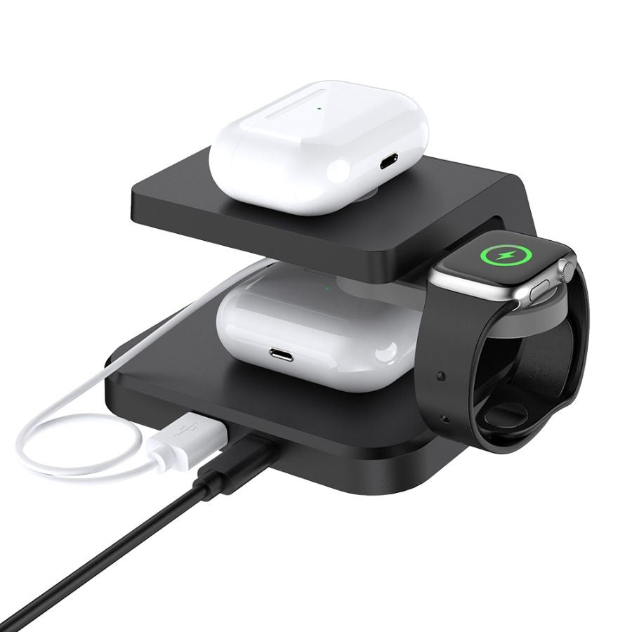 Cargador Acteck Energon S-Mate AC-937146 - Inalámbrico Qi 15W, 3 Dispositivos Imagen secundaria del producto