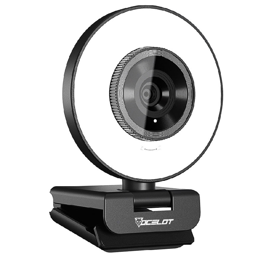 Cámara Web Ocelot Gaming IRIS-W1 Full HD 60FPS - Aro de Luz LED USB