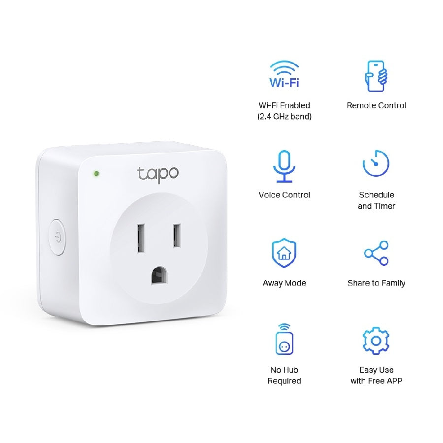 Mini Contacto Inteligente TP-Link Tapo P100 - Control WiFi 1200W Imagen principal del producto