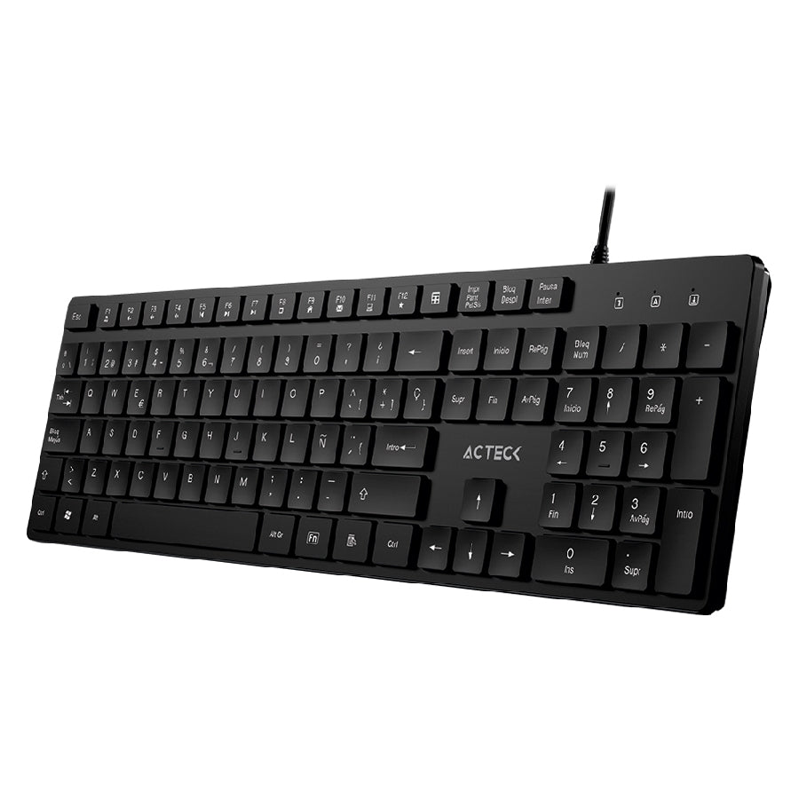 Teclado Acteck Vantage Aero TA545 Alambrico USB - 105 Teclas Multimedia Español