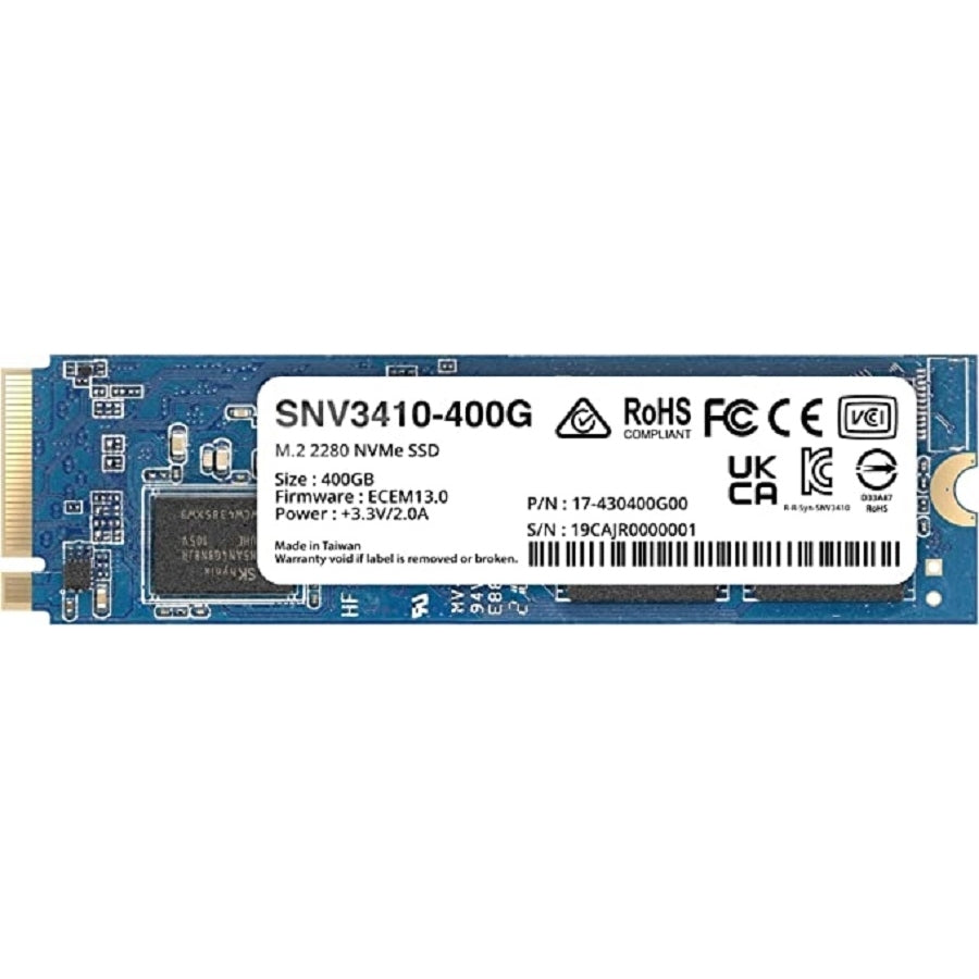 SSD Synology SNV3410-400G M.2 NVMe 400GB - 3000MB/s Lectura, Cache