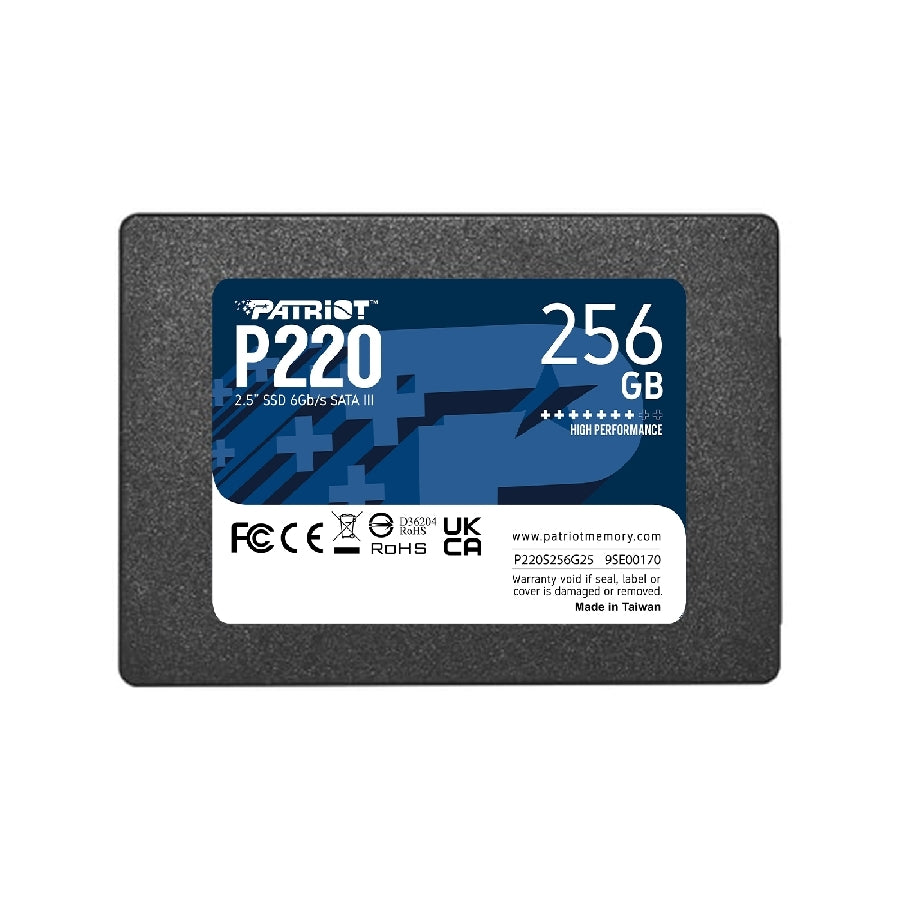 SSD Patriot P220 256GB 2.5" SATA - Lectura 550MB/s, 7mm