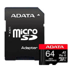 Memoria ADATA Micro SDXC 64GB - UHS-I, Videovigilancia 24/7, 4K, 100MB/80MB, Clase 10 U3 V30 A2