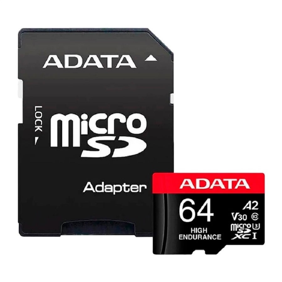 Memoria ADATA Micro SDXC 64GB - UHS-I, Videovigilancia 24/7, 4K, 100MB/80MB, Clase 10 U3 V30 A2