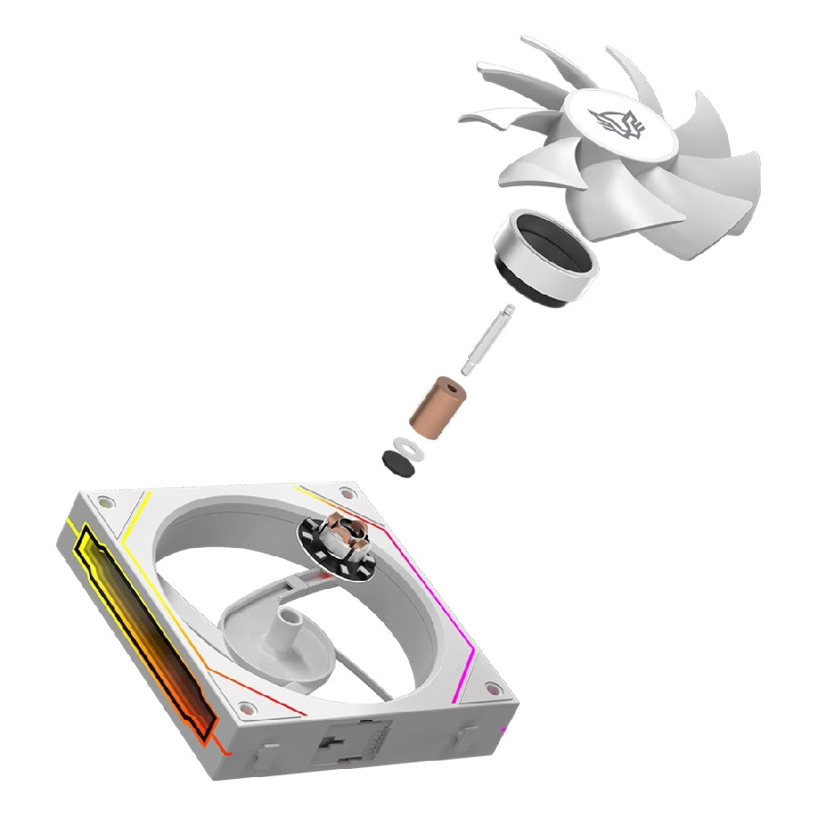 Kit 3 Ventiladores Balam Rush Eolox Link EXL95 120mm RGB - Control PWM y Daisy-Chain