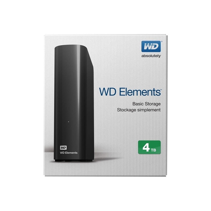 Disco Duro Externo WD Elements 4TB USB 3.0 - Almacenamiento de Escritorio