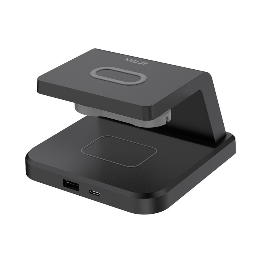 Cargador Acteck Energon S-Mate AC-937146 - Inalámbrico Qi 15W, 3 Dispositivos