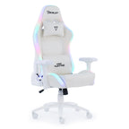 Silla Ocelot Gaming ORGB-White Thundra RGB - Reclinable, 150kg, Brazos 4D