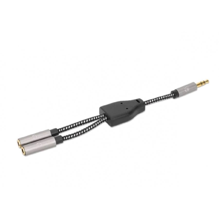 Adaptador de Audio Manhattan 356114 - Divisor 3.5mm para 2 Auriculares Imagen principal del producto