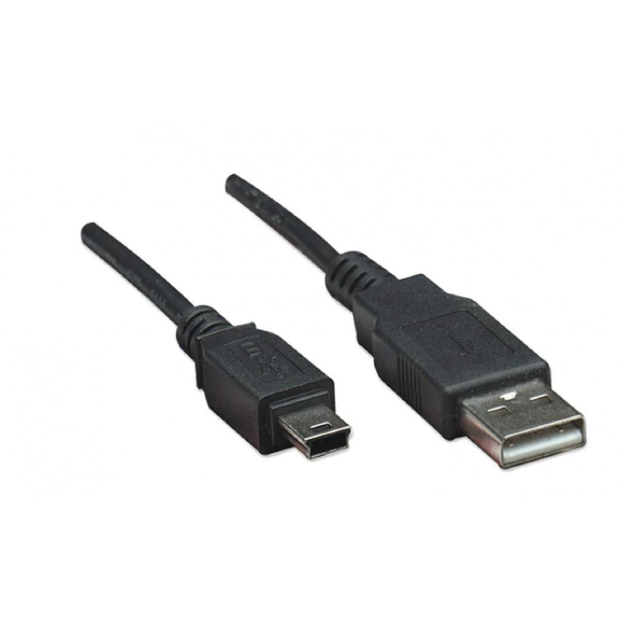 Cable USB Manhattan 302340 - USB 2.0 Mini-B 3 Metros Blindado