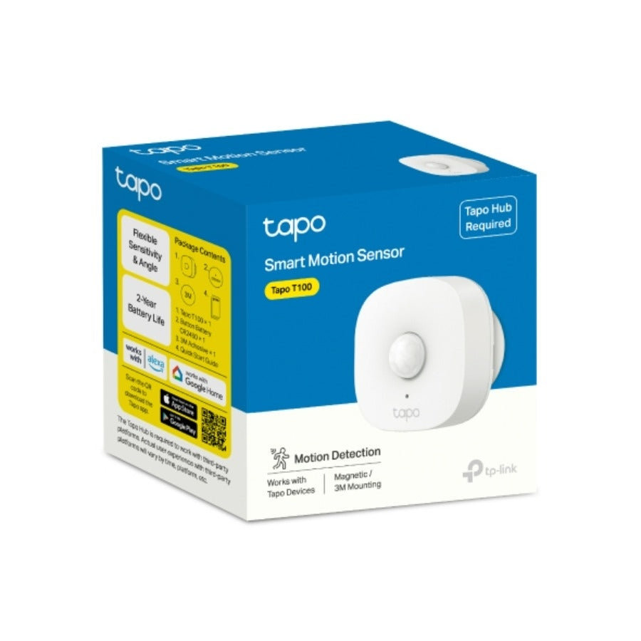 Sensor TP-Link Tapo T100 Movimiento Inteligente - Detección 120° Ahorro de Energía