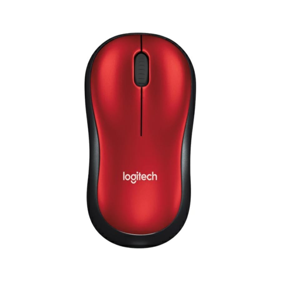 Mouse Logitech M185 Óptico Inalámbrico - Nano Receptor USB, 1000 DPI, Rojo