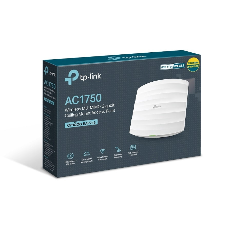 Access Point TP-Link EAP245 AC1750 MU-MIMO Gigabit - Montaje en Techo