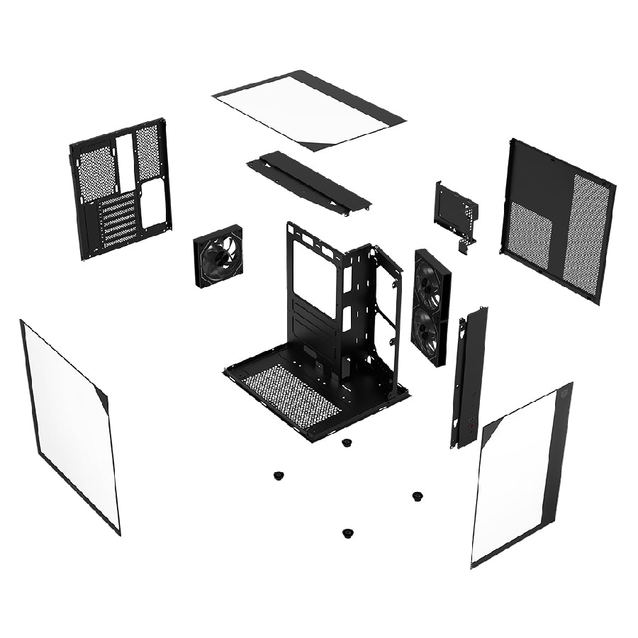 Gabinete Gamer Balam Rush Tank Majestic 6600 - Cristal Templado, ARGB, Dual Chamber